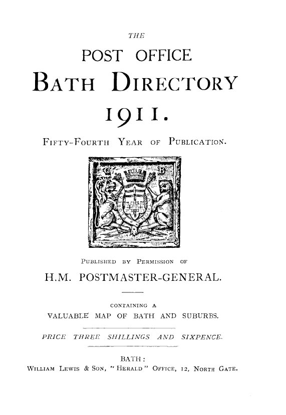 PO Bath Directory 1911